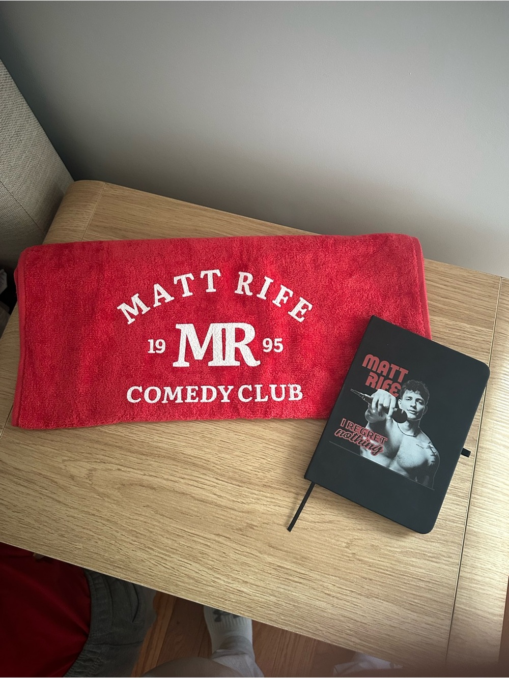 BRAND NEW Exclusive VIP Matt Rife Comedy Club Red Towel and Notebook